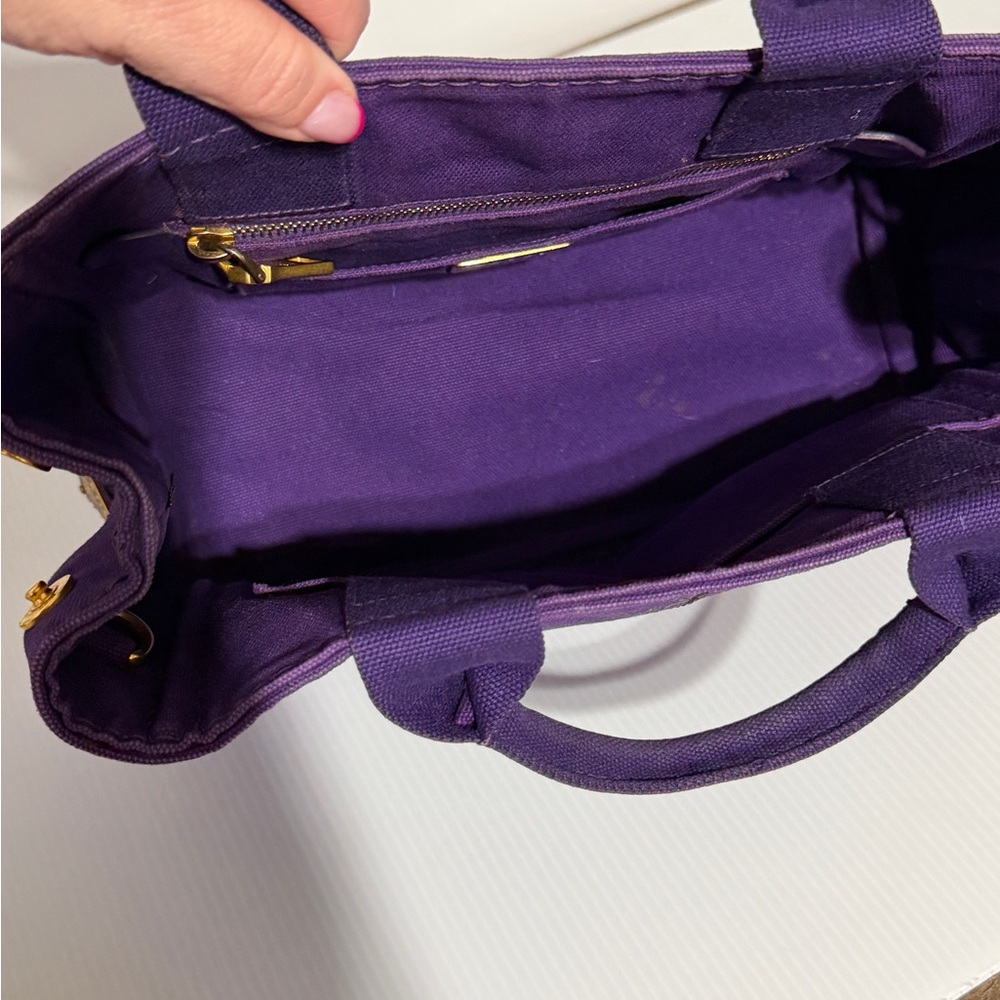 Prada Purple Canapa Tote - Picture 4 of 7